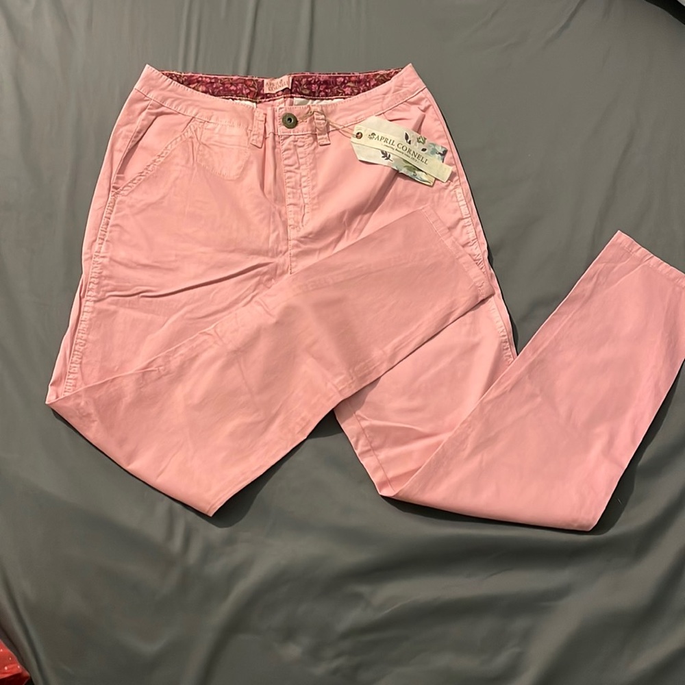 April Cornell pink pant with tag still attached